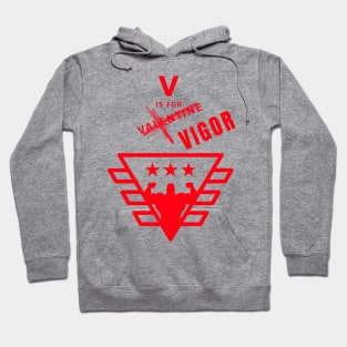 V is for Valentine Vigor Primary White Hoodie